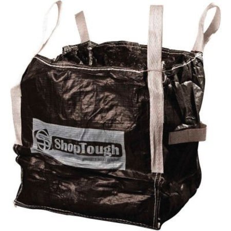 SHOP TOUGH Square Mini FIBC Bulk Bags - Duffel Top, Flat Bottom 1000 Lbs PP, 24 x 24 x 24 - Pack Of 5 GL2424UDF-5